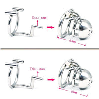 Cage de Chasteté Métal pour pénis de 6,5 à 7,5 cm