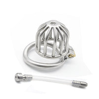 Cage de chasteté Métal Uréthral Verrouillage Furtif 4,5 et 5,5 cm