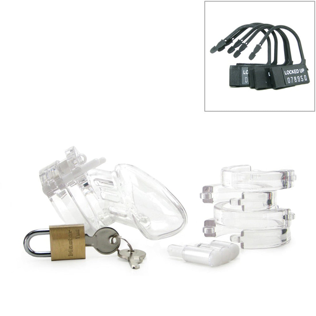 Cage de Chasteté Plastique  CB-6000S Transparent - 37 mm
