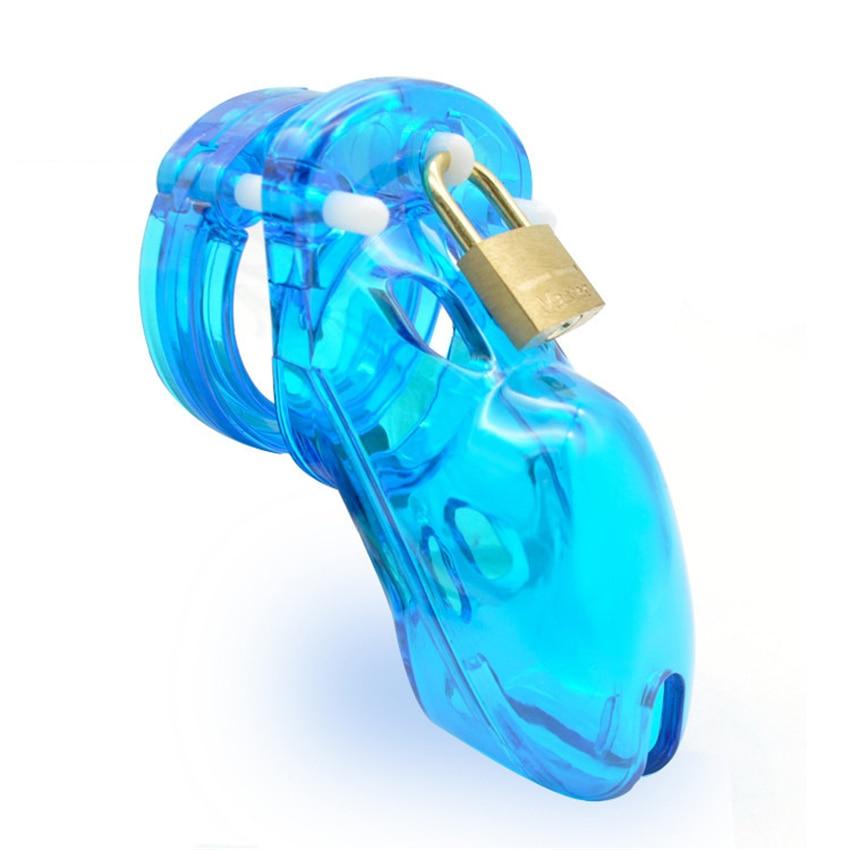 cage de chasteté or bleu ciel