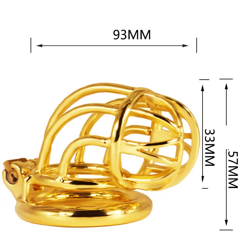 Cage de Chasteté Métal  Gold