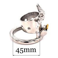 Cage de chasteté Métal  Anneau anti-érection  pour diamètre de 4 à 5 cm