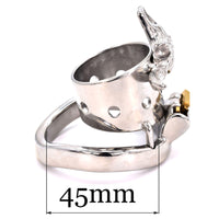 Cage de chasteté Métal  Anneau anti-érection  pour diamètre de 4 à 5 cm