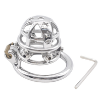 Cage de chasteté Métal à pointes  pour pénis de 6 à 6,5 cm
