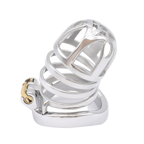 Cage de chasteté Métal  pour pénis de 4 à 5,5 cm