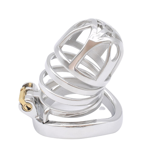 Cage de chasteté Métal  pour pénis de 4 à 5,5 cm
