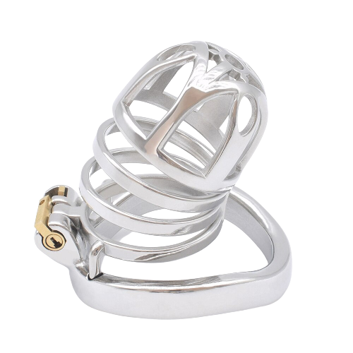Cage de chasteté Métal  pour pénis de 4 à 5,5 cm