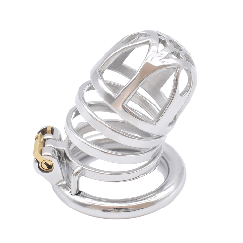 Cage de chasteté Métal  pour pénis de 4 à 5,5 cm
