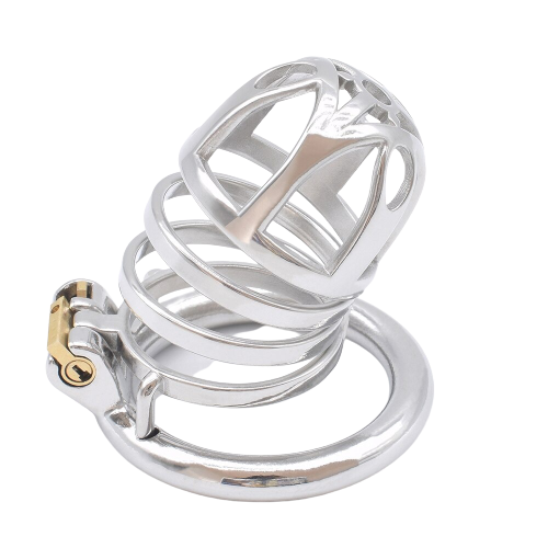 Cage de chasteté Métal  pour pénis de 4 à 5,5 cm