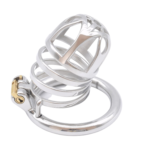 Cage de chasteté Métal  pour pénis de 4 à 5,5 cm