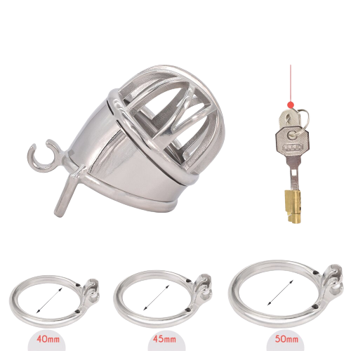 Cage de Chasteté Métal  pour pénis de 4 à 5,5 cm