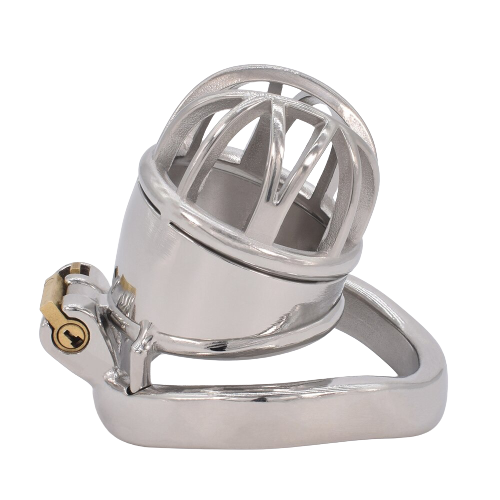 Cage de Chasteté Métal  pour pénis de 4 à 5,5 cm
