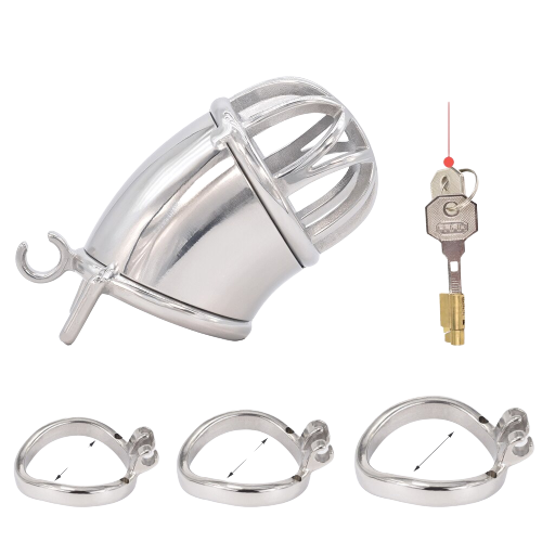 Cage de Chasteté Métal  pour pénis de 4 à 5,5 cm