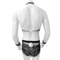 Set Lingerie Pour Sissy  Black and White