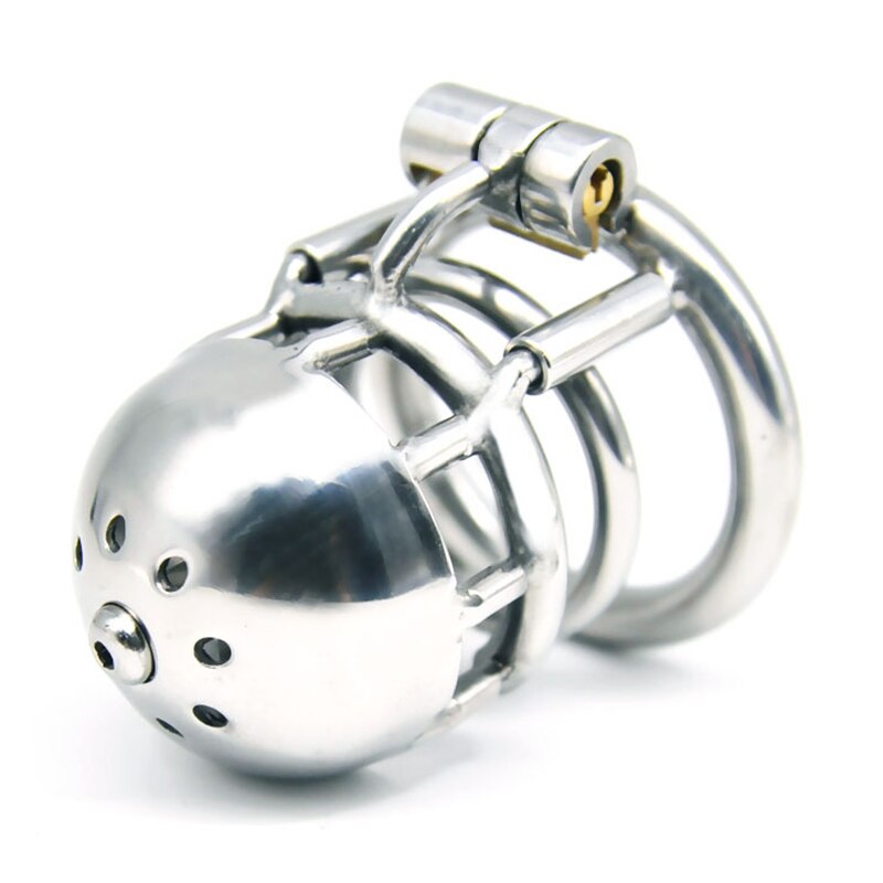 Cage de Chasteté Métal  pour pénis de 6,5 à 7,5 cm