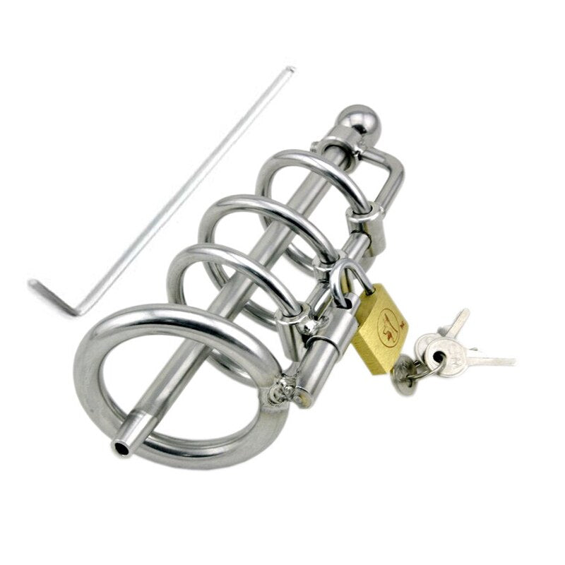 Cage de chasteté urétrale  pour pénis de 12 à 13,5 cm