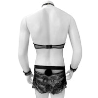 Set Lingerie Pour Sissy  Black and White