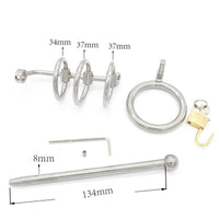 Cage de chasteté urétrale  pour pénis de 12 à 13,5 cm