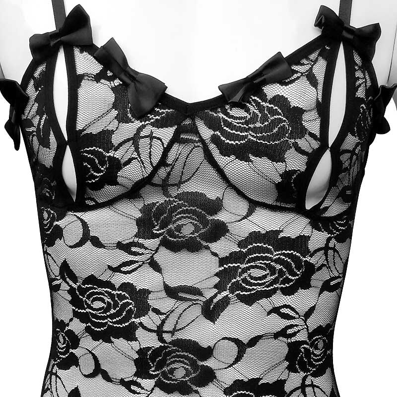 Set Lingerie Pour Sissy  Roses épineuses