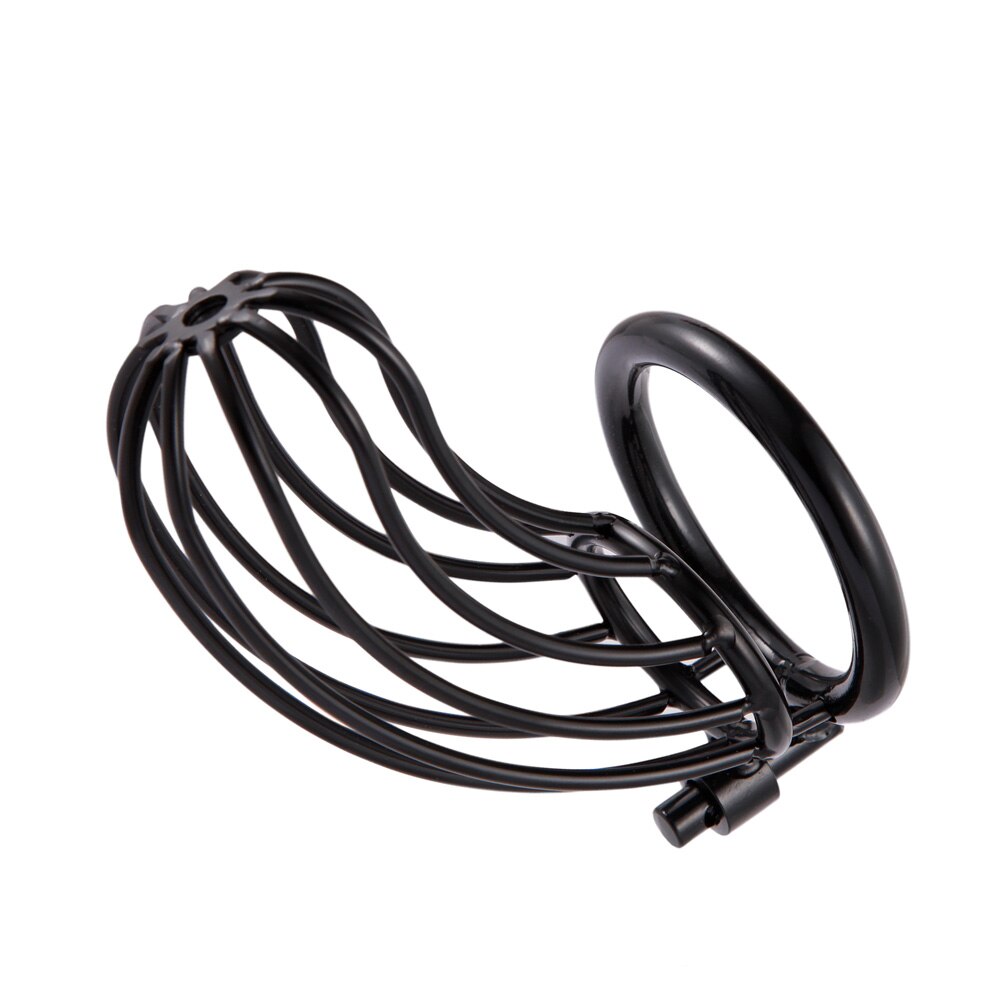 cage de chasteté métal noir