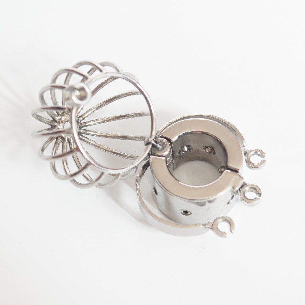 Cage de Chasteté Métal  pendentif scrotum longue de 85 mm