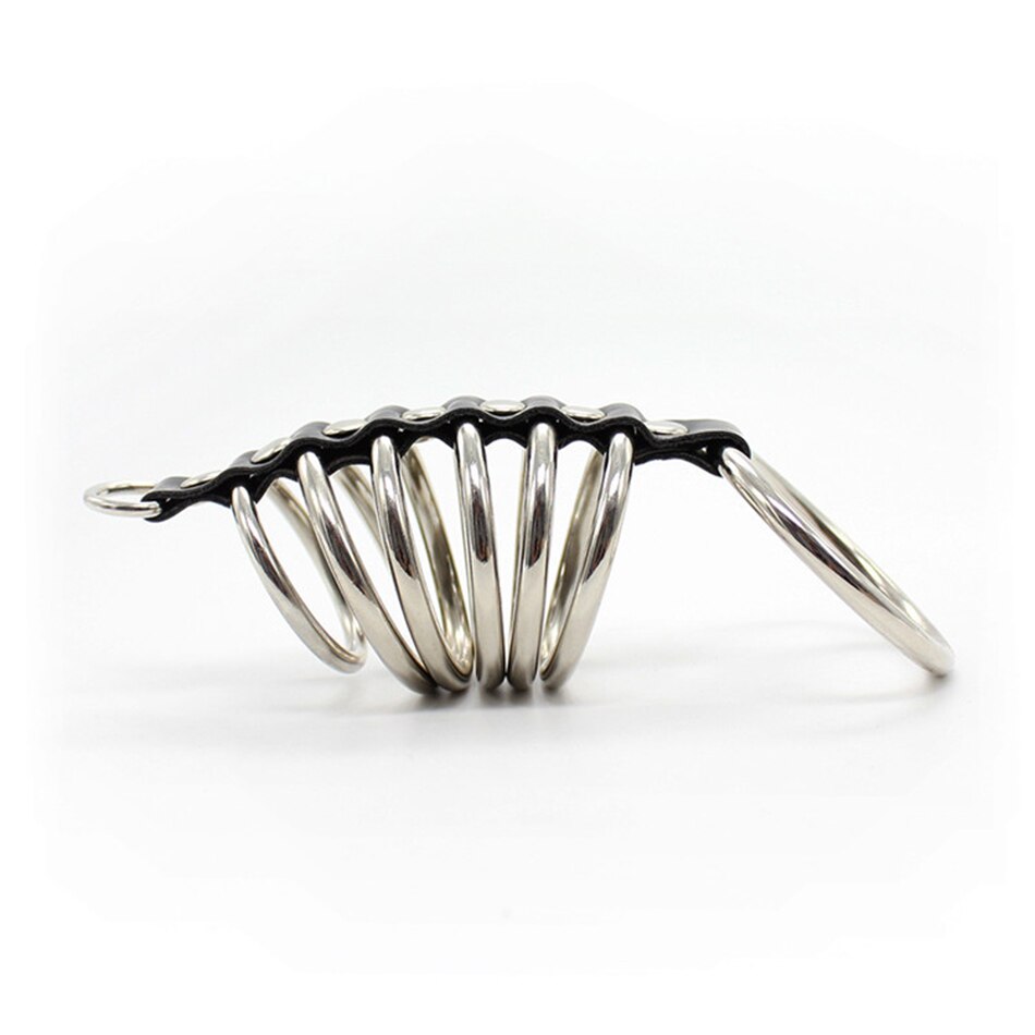 Cage de Chasteté Cuir  Anneaux des Enfers