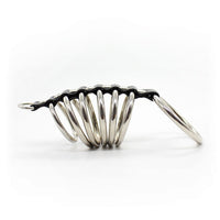 Cage de Chasteté Cuir  Anneaux des Enfers