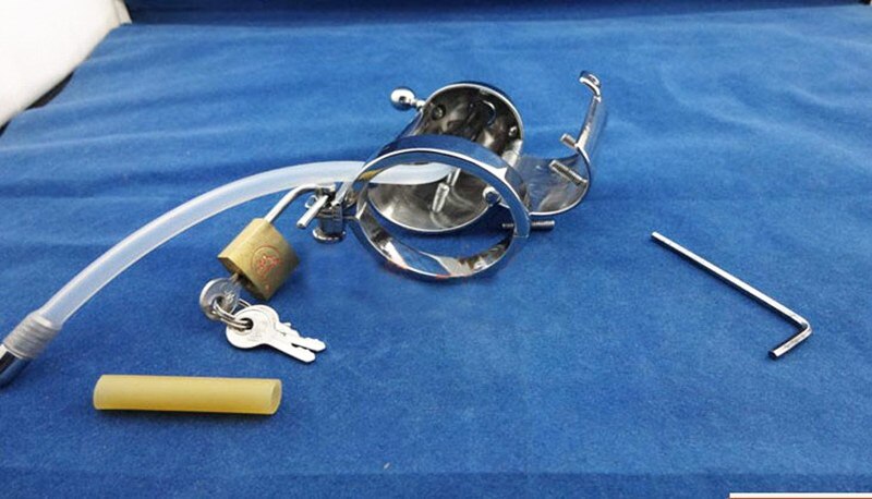 Cage de Chasteté Métal  Pénis de 5,5 à 6,5 cm