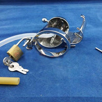 Cage de Chasteté Métal  Pénis de 5,5 à 6,5 cm