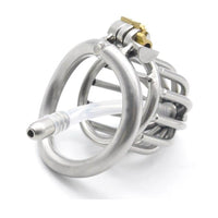 Cage de chasteté Métal  Uréthral Verrouillage Furtif  4,5 et 5,5 cm
