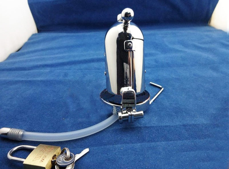 Cage de Chasteté Métal  Pénis de 5,5 à 6,5 cm