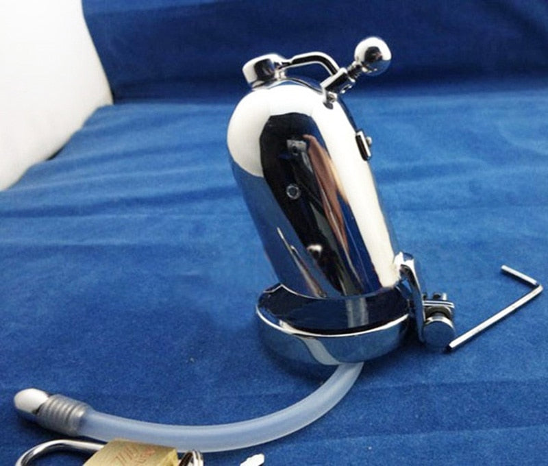 Cage de Chasteté Métal  Pénis de 5,5 à 6,5 cm