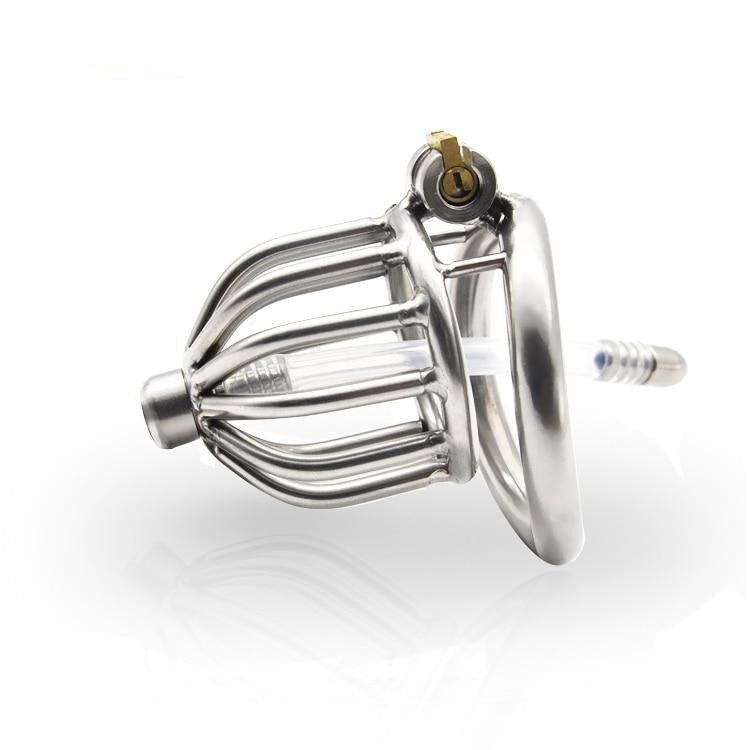 Cage de chasteté Métal  Uréthral Verrouillage Furtif  4,5 et 5,5 cm