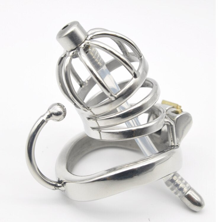 Cage de Chasteté Métal  pour pénis de 4 à 6 cm