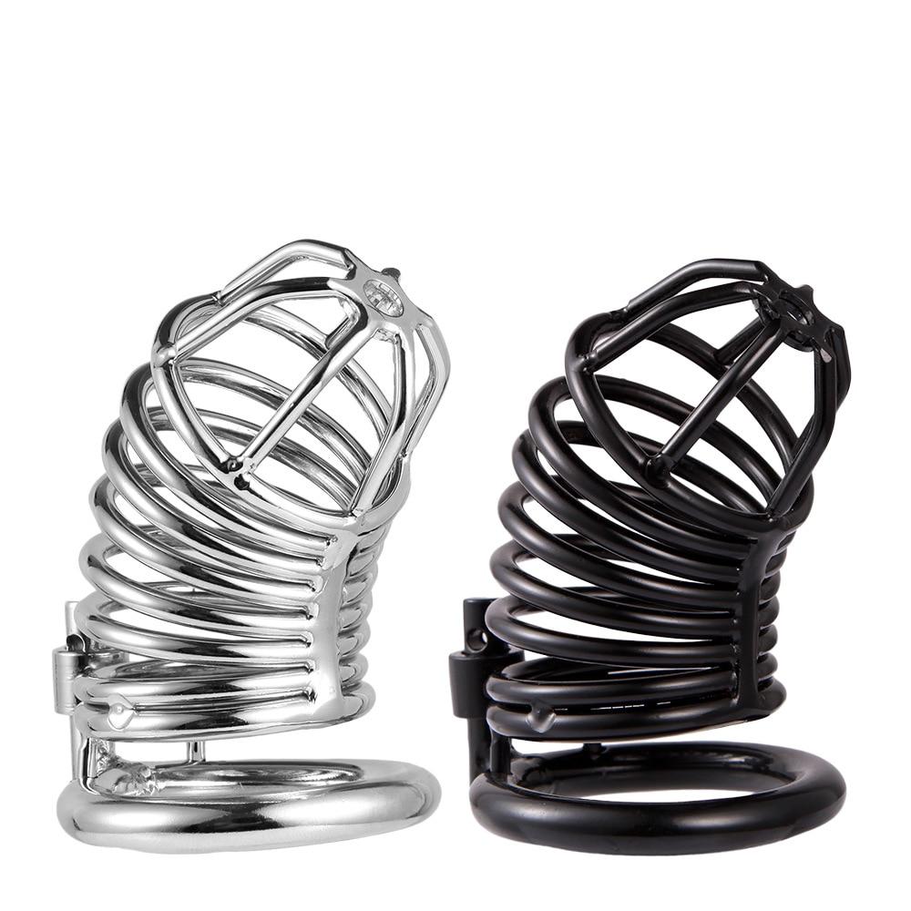 acheter cage de chastete metal argent noir
