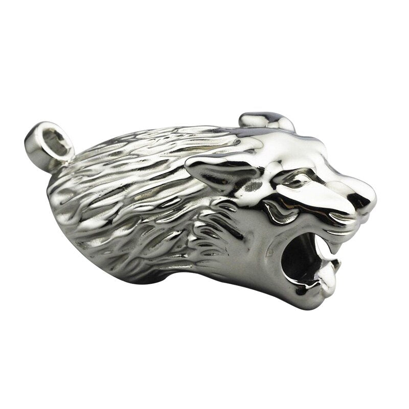 cage de chasteté tete de lion inox