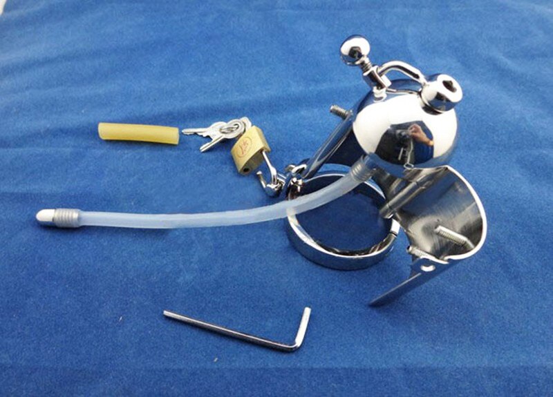 Cage de Chasteté Métal  Pénis de 5,5 à 6,5 cm