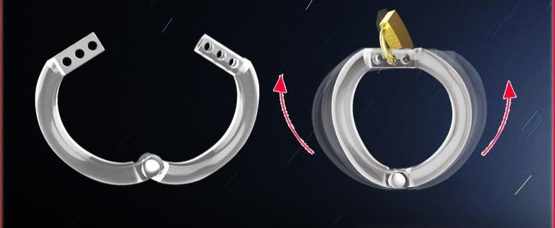 Cage de Chasteté Silicone  pour pénis entre 7,5 et 8,5 cm