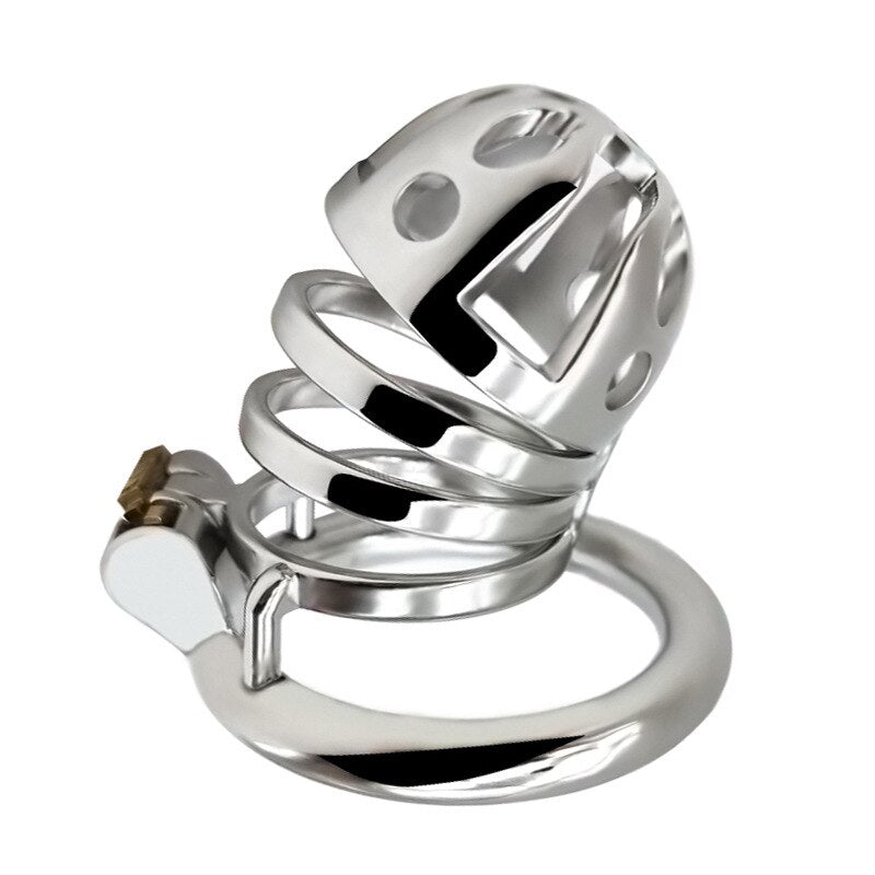 Cage a penis courte en acier inox
