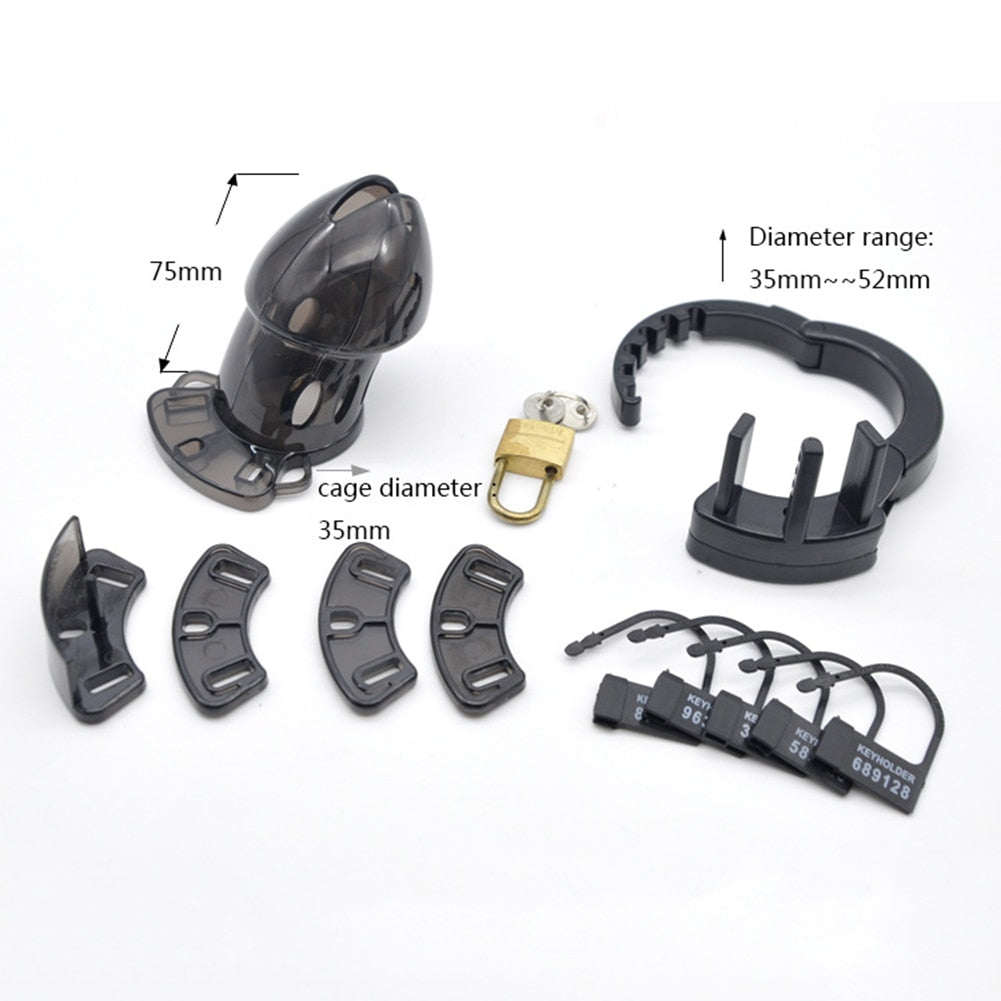 Cage de Chasteté Silicone  Anneau Reglable