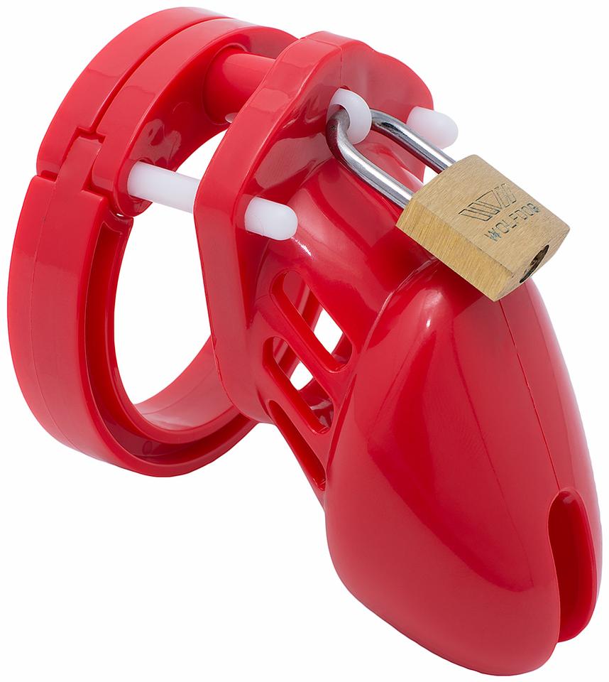 Cage de Chasteté Silicone  Rouge BDSM