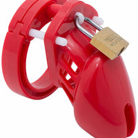 Cage de Chasteté Silicone  Rouge BDSM